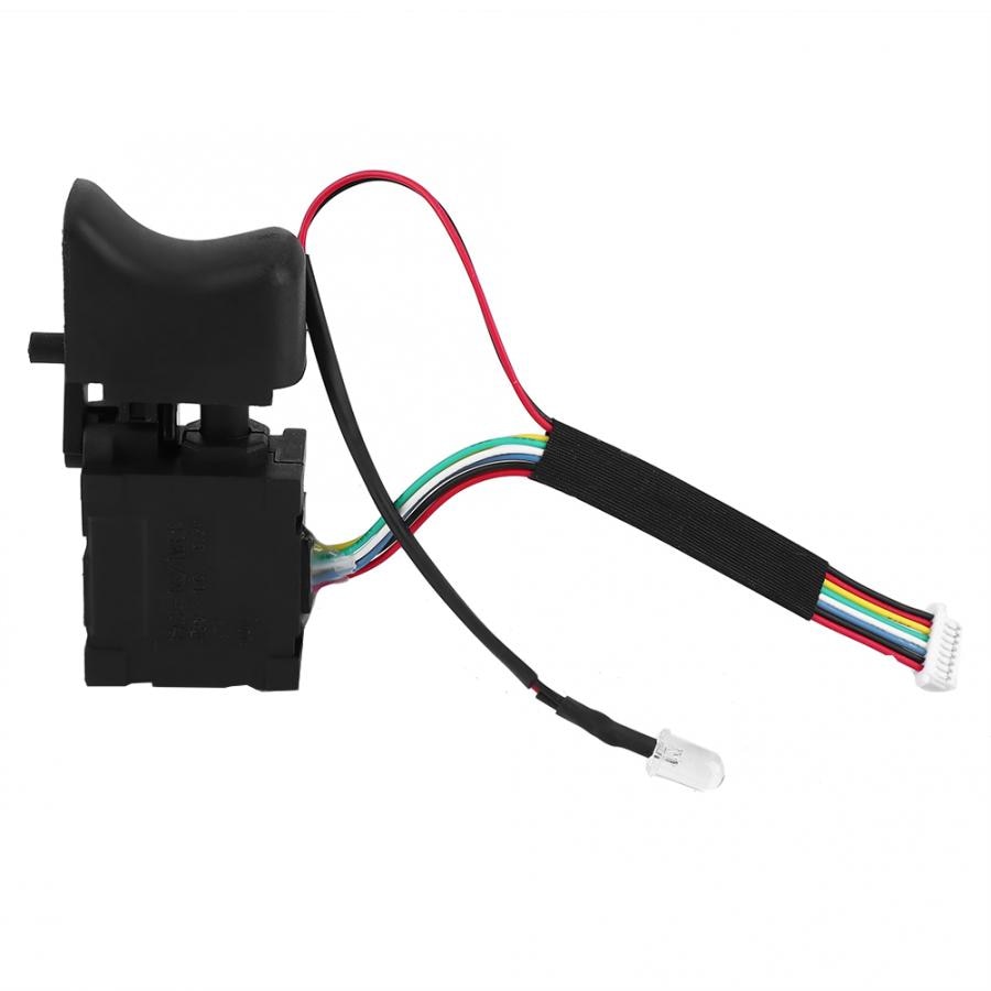 7.2V-24V Electric Drill Switch Adjustable Drill Speed Controller Brushless CW/CCW Cordless Drill Trigger Switch With Light