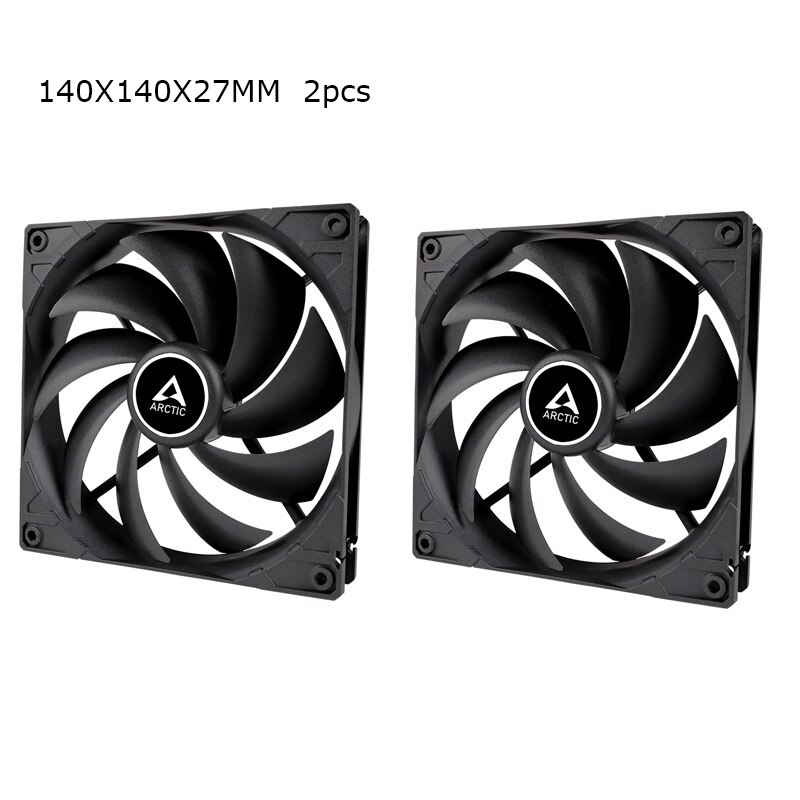 ARCTIC F12/14 PWM REV.2 12CM/14CM Fan For Computer Case 4pin PMW Port 140mm Cooler Master For CPU Radiator,120MM ,140MM ,Upgrade: 140X140X27MM  2pcs