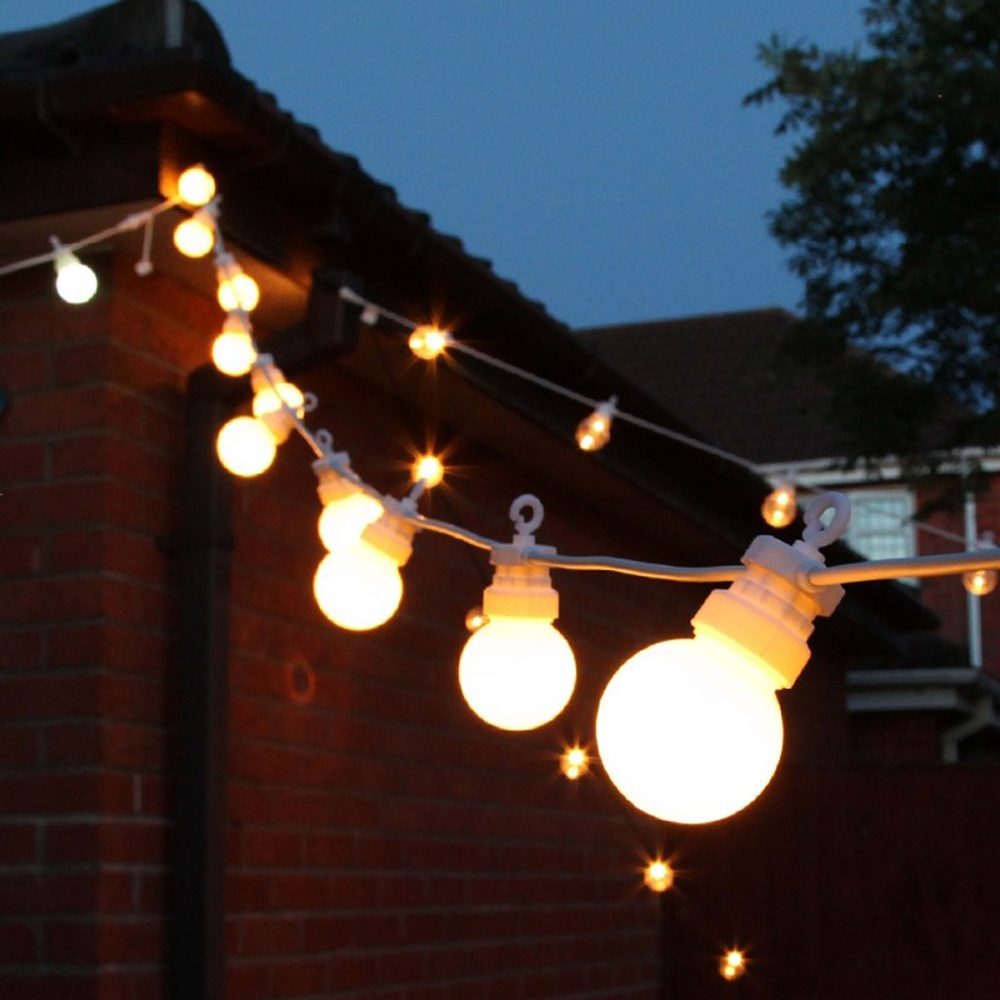8M/13M/24M/38M LED Globe Ball String Light Street Christmas Fairy Led Festoon Outdoor For Garden Backyard Party Patio Decor