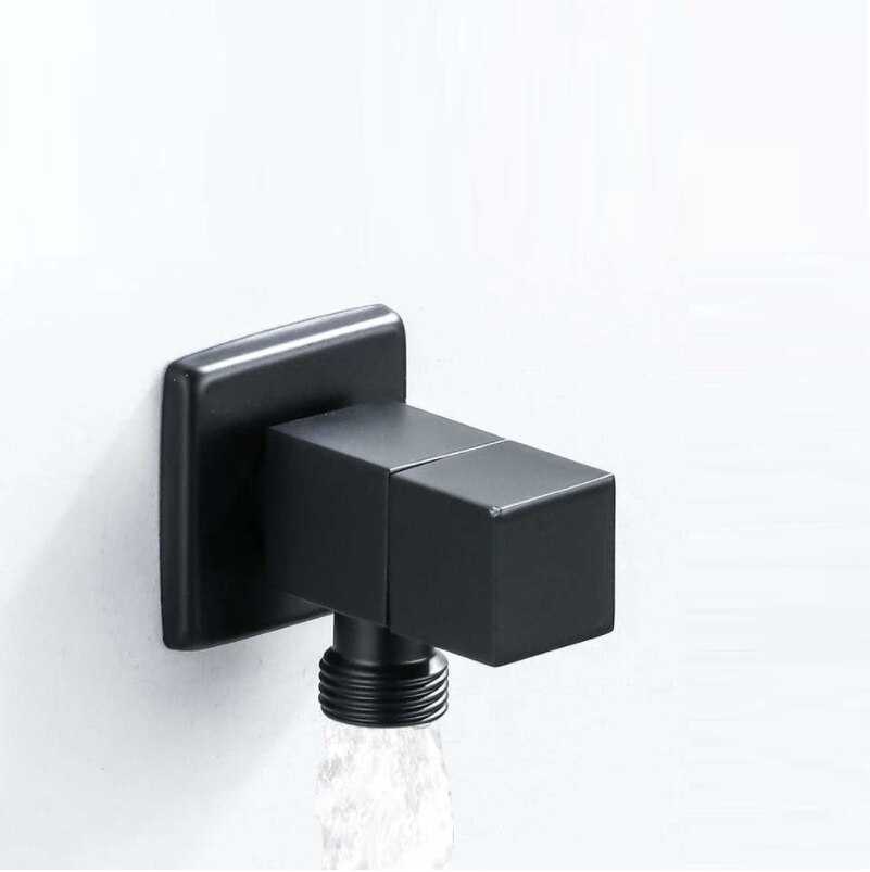 Winkel Ventil Wasser Regelventil Brus Gold Ecke Ventil Schlecht Wasserhahn Wasser Ventil 1/2*1/2 Edelstahl Schwarz Winkel ventile