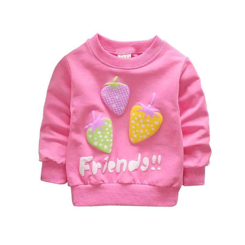 Katoen Lange Mouw Schattige Baby Shirt Meisjes Kids Kinderen Prinses Baby T-shirt Baby Meisje Kleding Lente Herfst