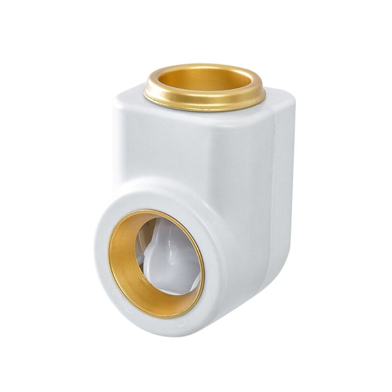 Round Mouth Toothpaste Dispenser Wall Mounted for Family Shower Bathroom Automatic Toothpaste Squeezer Hands Free Apply: W