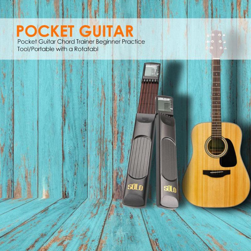 Pocket Guitar 6 Strings Guitar with Chord Chart Sc Grandado