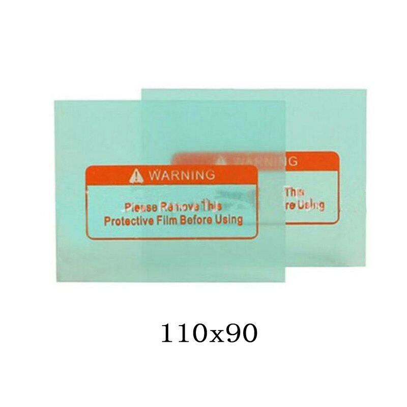 10 stk beskyttende plastdeksel gjennomsiktig sveisehjelm glassplate linse til mørkere hjelm sveisehjelmer: 110 x 90mm