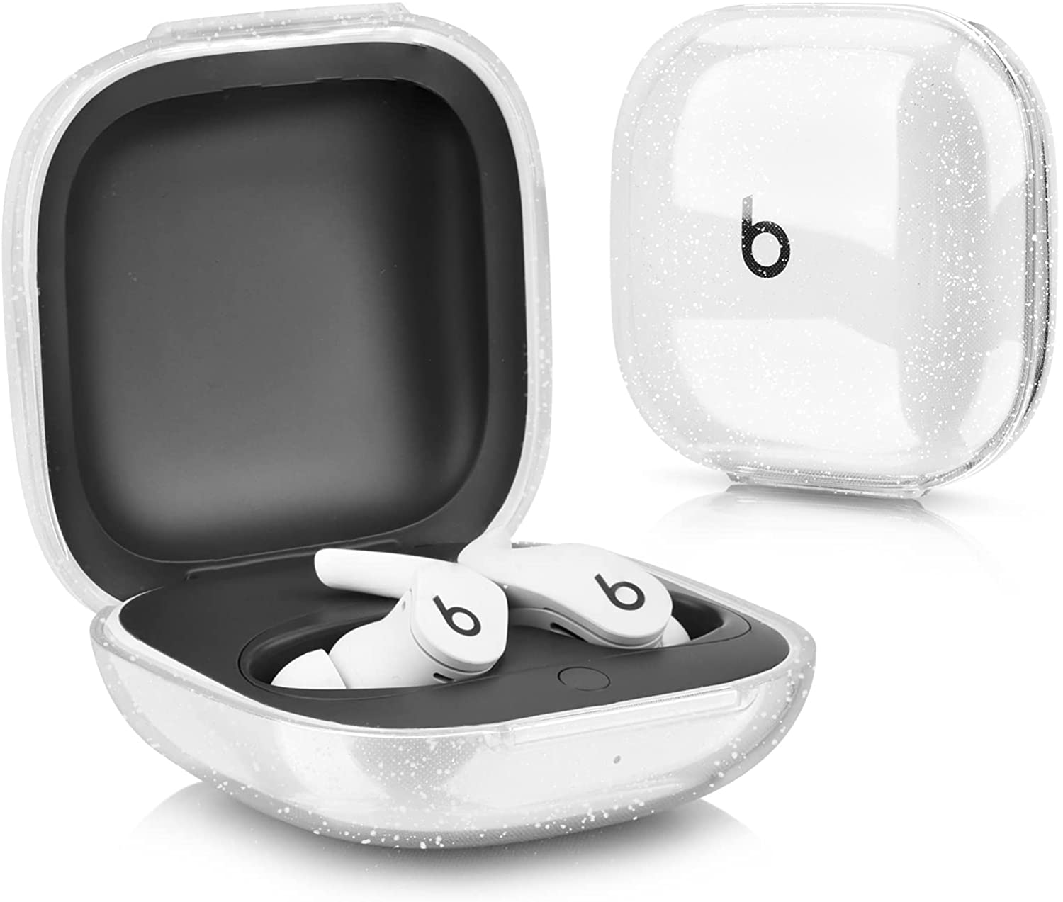 For beats fit pro cover cover blød klar tpu gennemsigtig beskyttende stødsikker etui til beats fit pro øretelefon cover: Glitter gennemsigtig