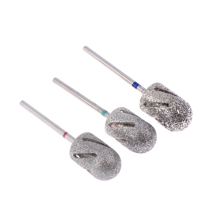 Accesorios y herramientas para manicura y pedicura, 3 tamaños, torno de perforación, brocas para el cuidado de los pies, herramienta para el cuidado de los callos, limpieza de cutículas