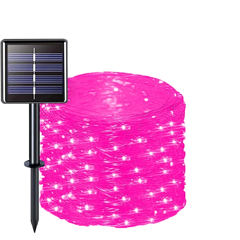 50/100/200 LED Solar- Licht Außen Lampe Schnur für Weihnachten Halloween Party Wasserdichte Lichterkette Garten Girlande: verrotten / 21-30W