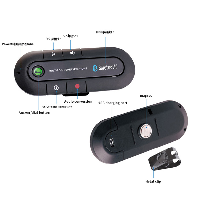 Multi-fonction Bluetooth récepteur voiture mp3U disque lecteur de musique pare-soleil voiture Bluetooth mains libres appel vocal FM transmetteur