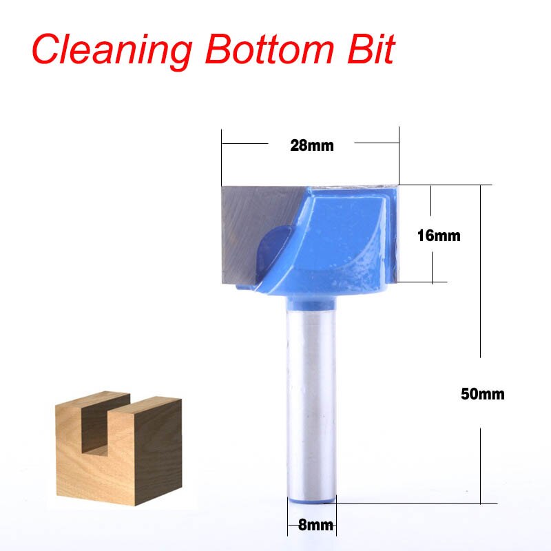 1pcs 8mm Shank Cleaning Bottom Engraving Bit Solid Carbide Router Bits Woodworking Tools CNC Milling Cutter Endmill for Wood: 8x28