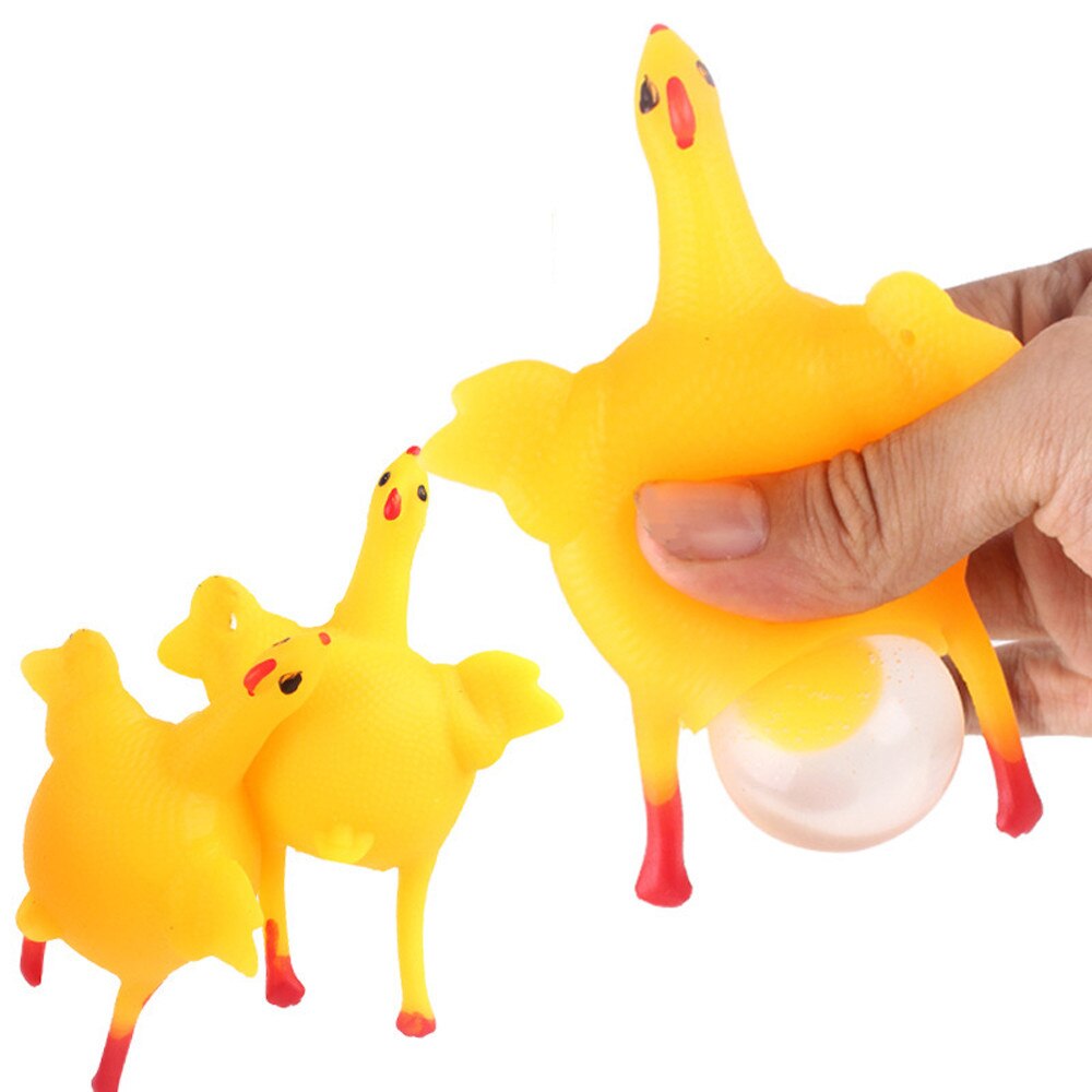 Squeeze Huhn Ei Legehennen Anti Stress Schlüsselbund Spielzeug Für Kinder Erwachsene Pvc Tricky Lustige Gadgets Party Streich Witz Spielzeug 1 Pc Lustige