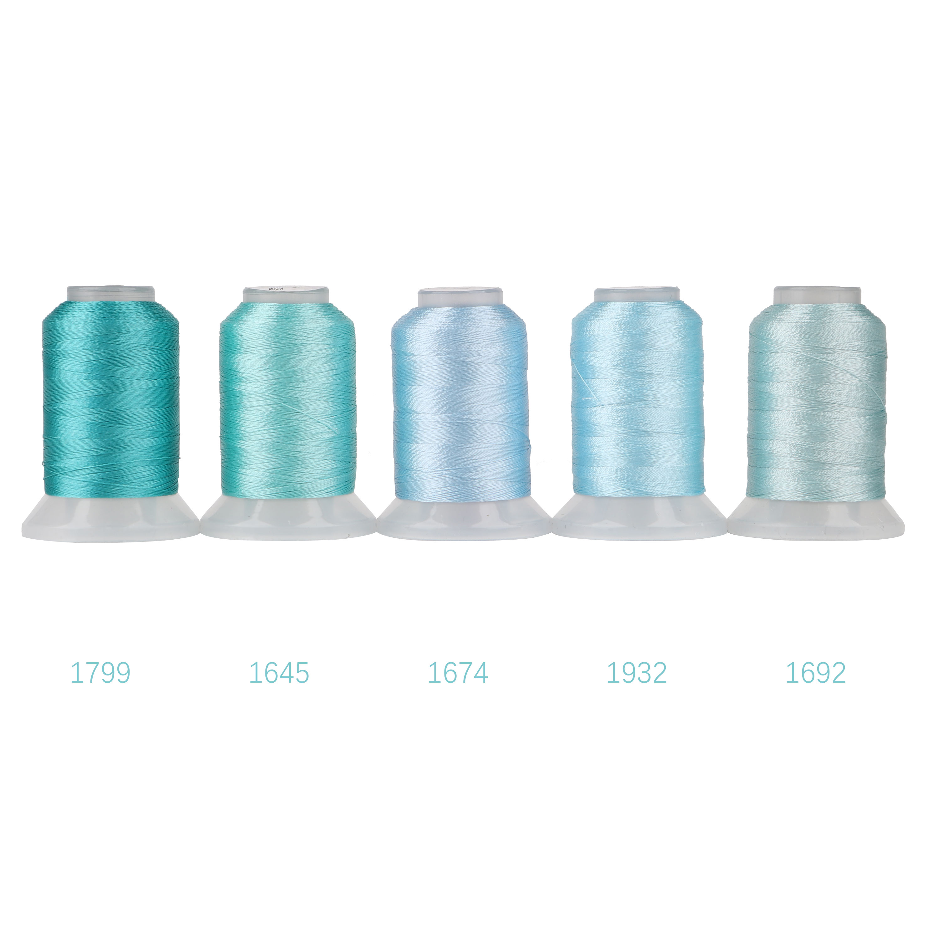 80 juego de colores Madeira Premium 40WT hilo de bordar de poliéster 500M cada carrete Brother Babylock Janome Singer máquinas para el hogar: Azul DENIM