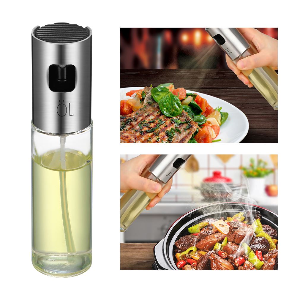 Glas olivenolie sprøjte olie spray tom flaske eddike flaske olie dispenser til madlavning salat bbq køkken bageværktøj