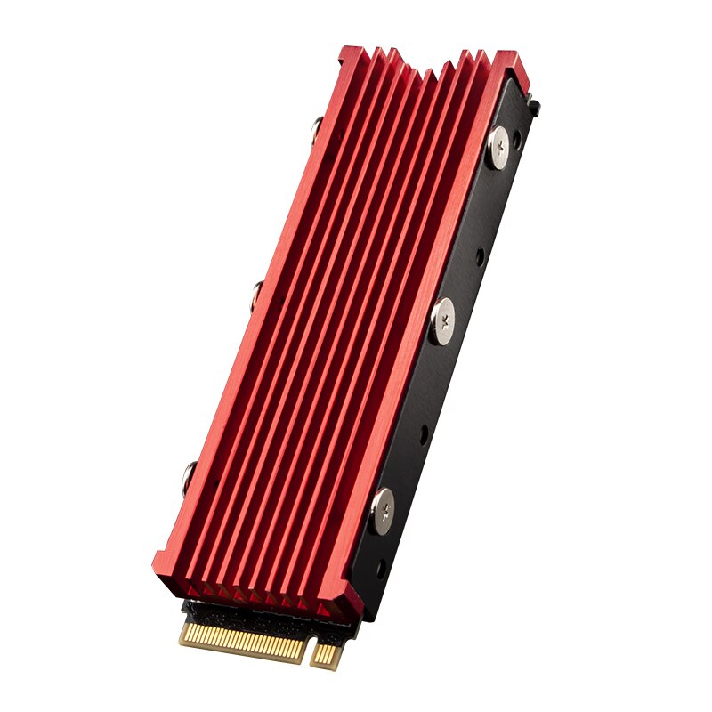 Stofdicht Nvme Ngff M.2 Heatsink Cooling Metalen Plaat Thermische Pad Voor M.2 Ngff 2280 Pci-E Nvme Ssd Ondersteuning PS5: red