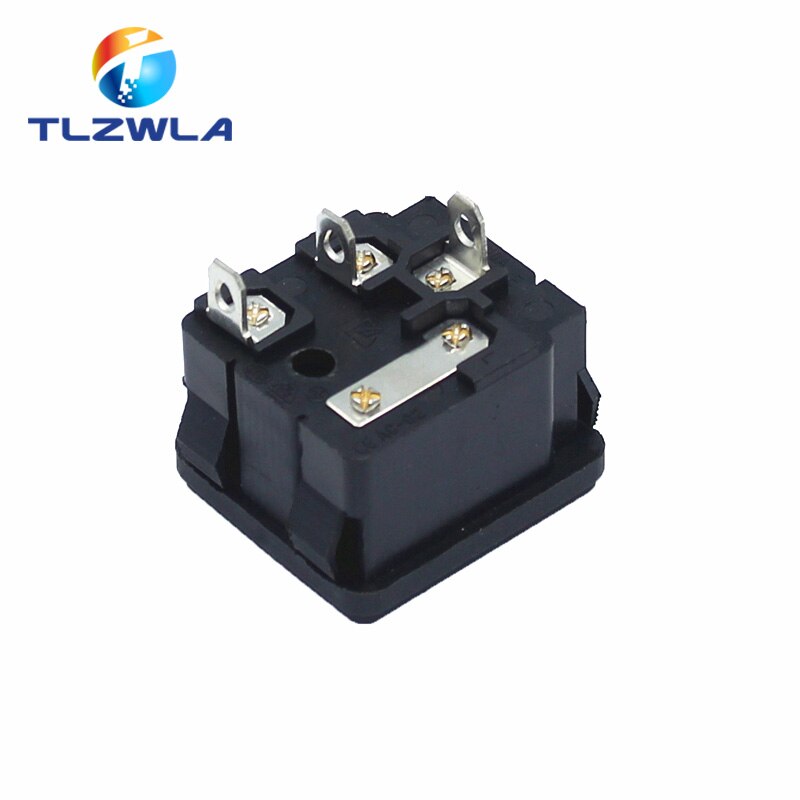 1pcs 10A 250V AC 3 Pin IEC320 C14 Male Inlet Connector Plug Power Socket 10A Fuse Holder Iron Copper Square TUC Adapter Outlet