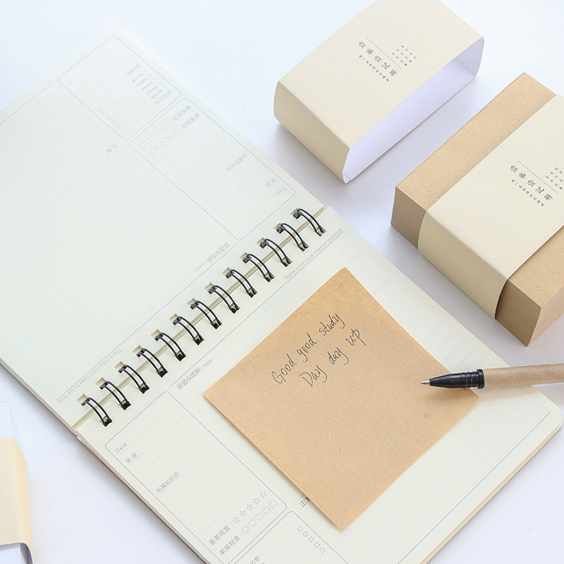 (400 sheets/pack) Kraft Paper Memo Pad Journal Stickers
