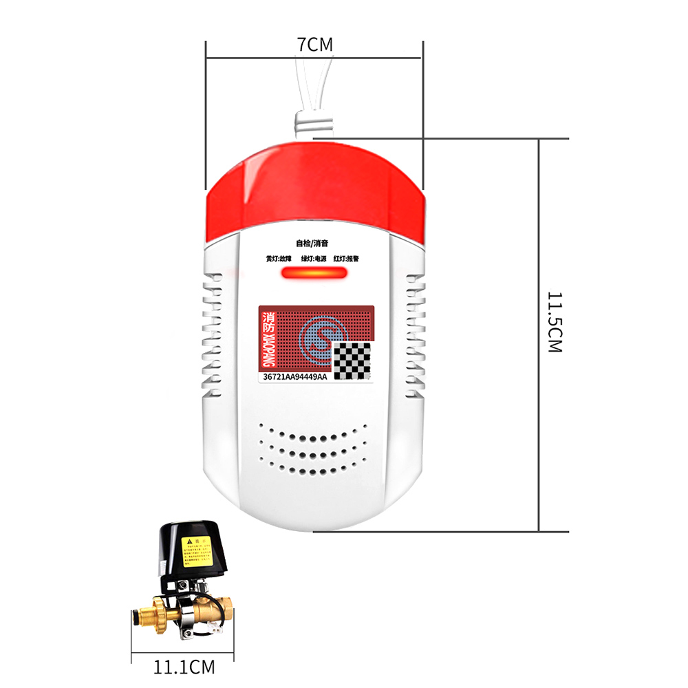 Household LPG Gas Detector With Automatic Valve Propane Leakage Alarm Automatic Shut Off Gas Valve Gas Leaking Protective Tool