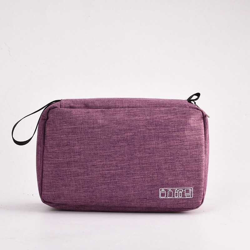 Travel Packing Cubes Organizers Waterproof Toiletry Storage Pouch Portable Hook Wash Cosmetic Bag Travel Accessories: Purple