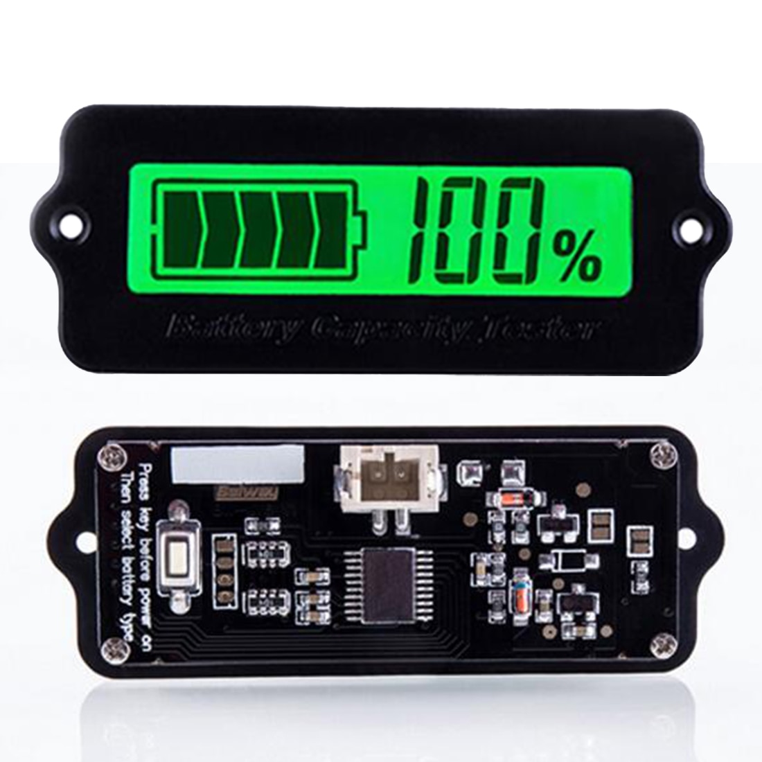 Lead-acid Lithium Blue LCD Voltmeter Meter Battery Capacity Tester Indicator Monitor Analyzer 12V 24v 36v 48v