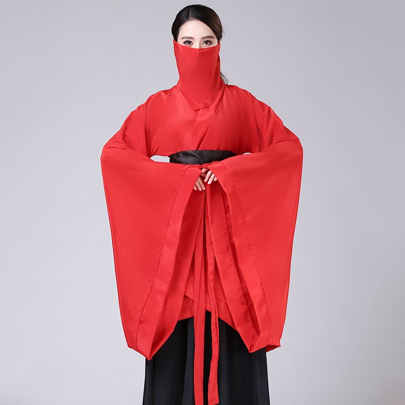 Disfraces de baile antiguo chino para mujer, traje Tang bordado de Hanfu étnico, escenario nacional, rojo y negro