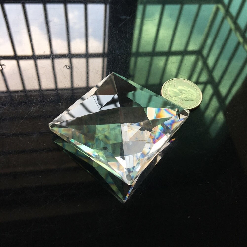 75mm vindue indretning suncatcher krystal prisme lysekrone vedhæng fest ornament hængende xms facetteret