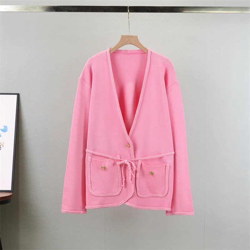 Tredelt sett streetwear strikket søte dame genser cardigan + kamisole + skjørt sett strikket 3 deler kommode ensemble femine