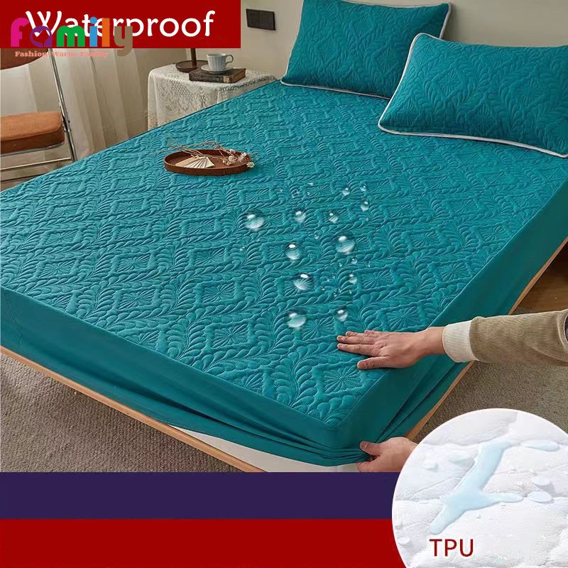 Gewatteerd 100% Waterdicht Hoeslaken Met Elastische Queen King Size Matrasbeschermer Massief Bed (Kussensloop Nodig Om Te Bestellen)