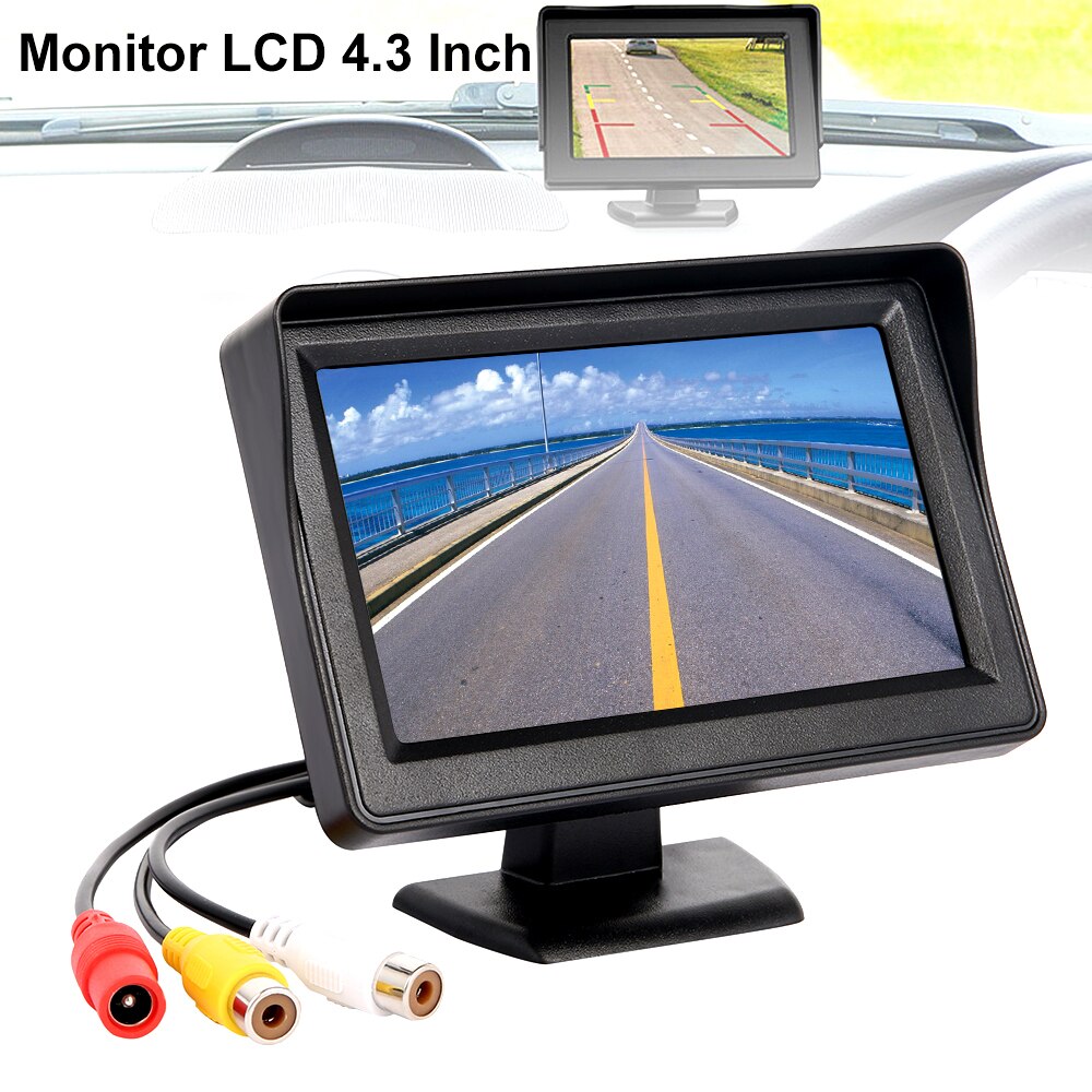 4.3 Inch Auto Monitor Voor Achteruitrijcamera Tft Lcd Display Reverse Camera Monitor Hd Digitale Kleur Video-ingang Screen ntsc Pal