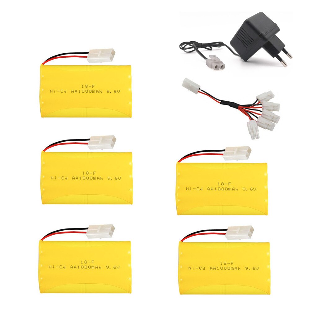 9,6 v 1000mah Ni-CD Batterie + Ladegerät einstellen Für Rc spielzeug Auto Stiefel Pistole Panzer Zug Roboter NICD AA 9,6 v Akku Pack: Rot