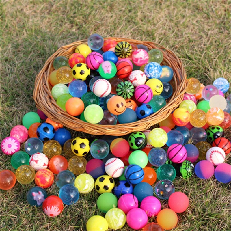 100Pcs Kids ic Bouncy Jumping Floating Bouncing Balls Rubber For Children Summer Water Pools Toys