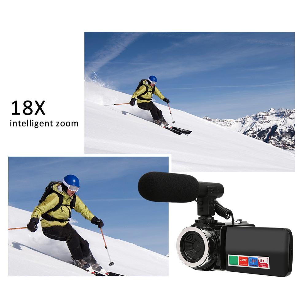 vlog camera 3 inch LCD Screen Video Camera DV Camcorder 18X Digital Zoom HD 1280*720 24MP Cam with Built-in Speaker filmadora