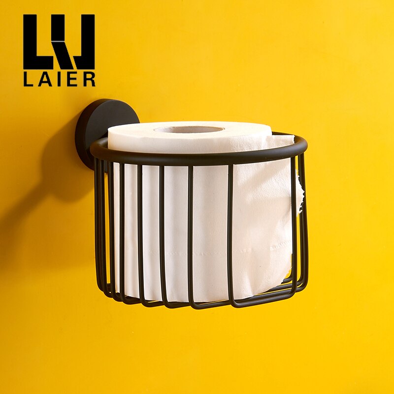 simple Tissue basket Holder Brass Paper basket Beautiful Bathroom Accessories Wall Mounted