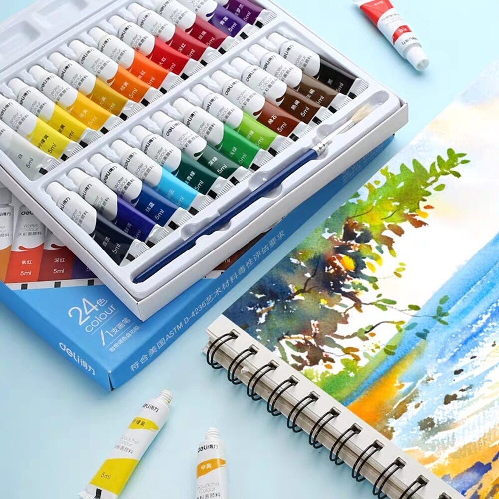 12/18/24 farver akryl maling 6ml rør tegning maleri pigment akryl maling farve sæt maling pigment til kunstnere