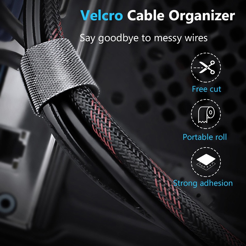 YKZ Cable Organizer Wire Winder Computer Cable Management Earphone Holder Mouse Cord Clip Protector for iPhone Micro USB Type C