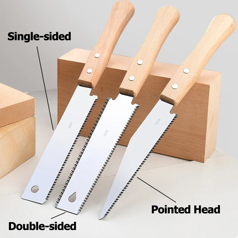 Puuntyöstökäsisaha luistamaton puinen kahva joustava käsisaha tasaleikkaukseen sopii kotitalouksien puuntyöstötyökaluille sahat