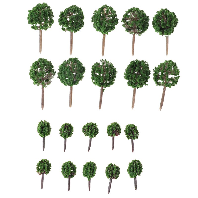 10 stk kugleformede blomstermodel træer blandet træmodel landskabstræer tog layout havelandskab miniature