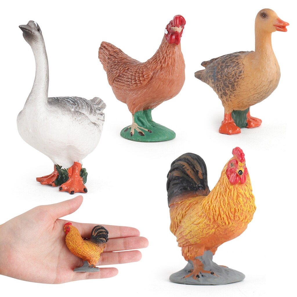 5cm Poultry Lifelike Animal Model Plastic Figures Figure Decor Decor
