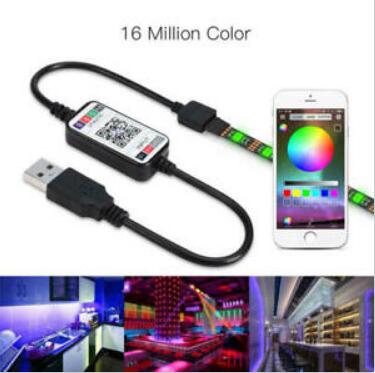 Bluetooth 4.0 USB Controller DC 5V RF IR music Remote control Dimmer Mini LED Controller For SMD 3528 5050 2835 RGB Led Strips