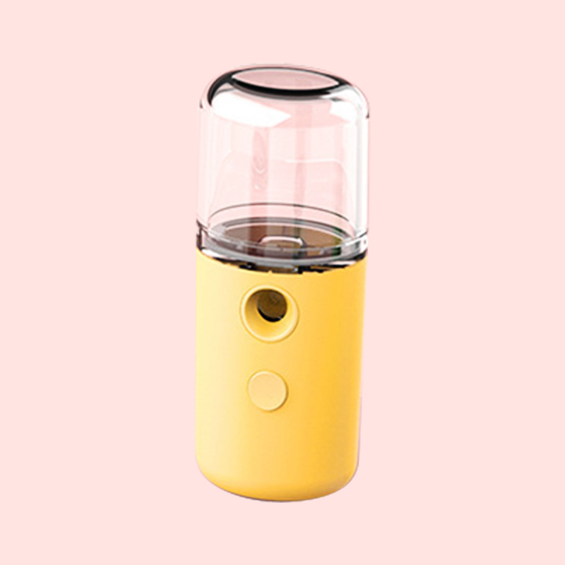 Portable Mini Air Humidifier Nano Face Steamer Facial Sprayer USB Rechargeable Nano Spray Hydry Apparatus Cold Spray Apparatus: Cadmium red