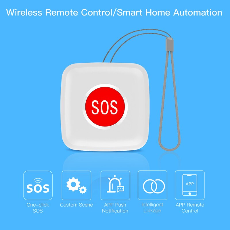 Tuya zigbee sos knap sensor alarm ældre alarm vandtæt nød panik knap tuya smart life app fjernbetjening