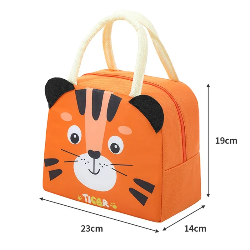 Cartoon Children's Lunch Bag Thermal Insulation Aluminum Film Waterproof Oxford Cloth Portable Lunch Bags Tote