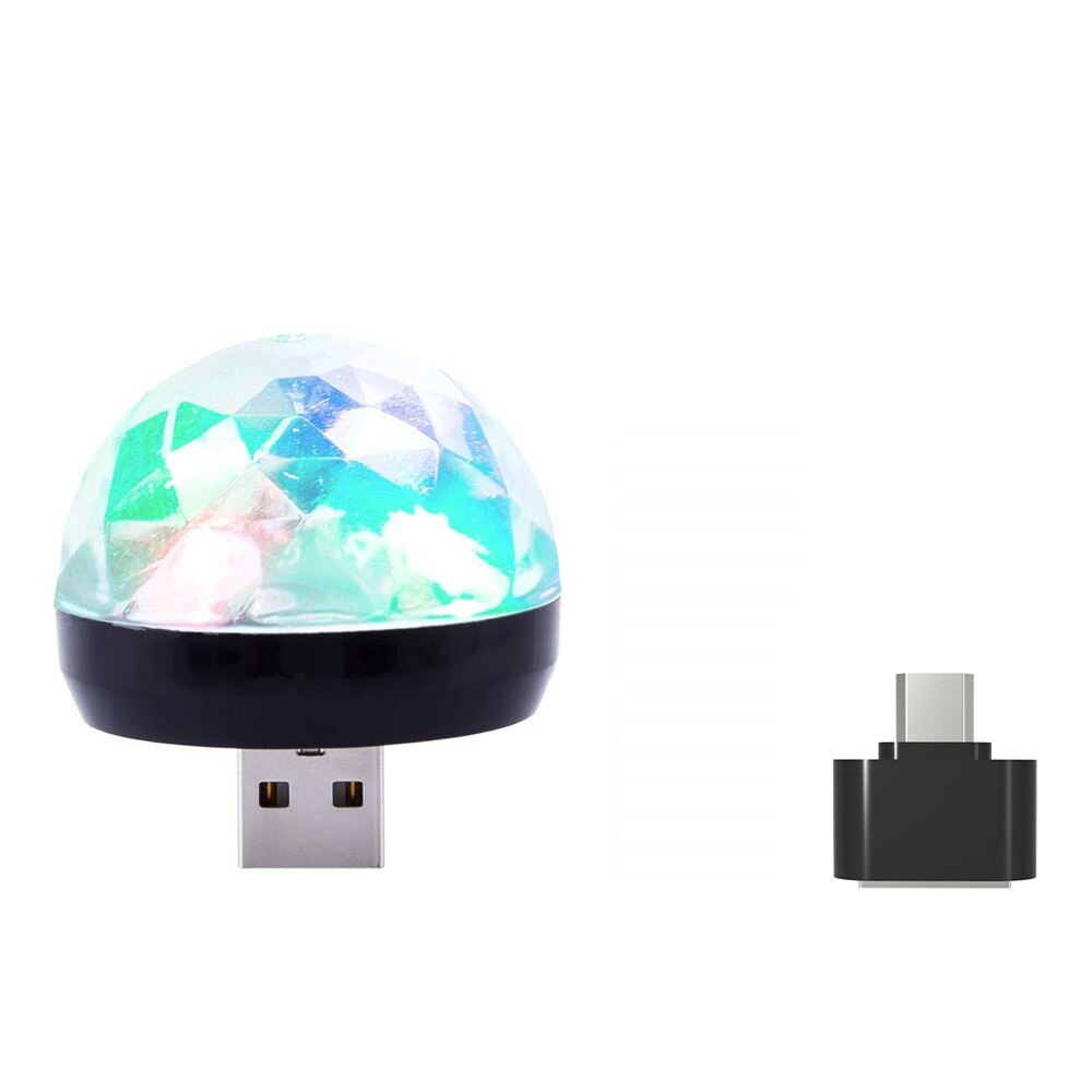 Led-bühnenlicht mit sprachsteuerung, handy-usb-mini-kristallkugel, kleine magische kugelleuchte, bunte rgb-lampe mit sprachsteuerung: E