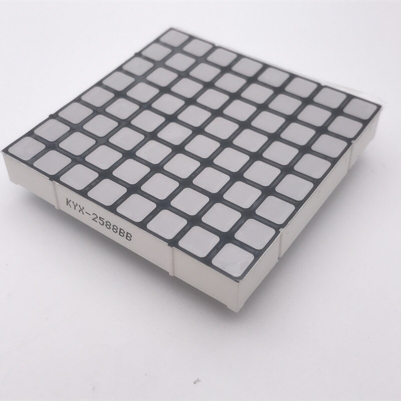 10PCS Common Anode 6mm 8X8 Red/Blue/Green /White Square LED Dot Matrix Digital Tube Module LED Display Module