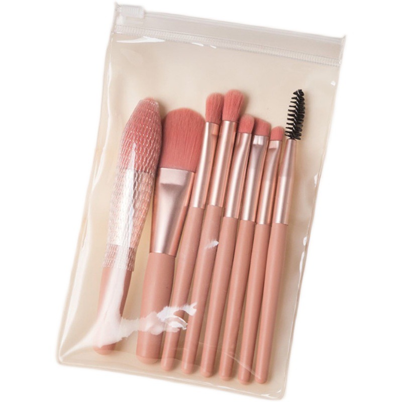 cuero maquillaje de PU bolsa de embalaje 8 Uds Mini viaje de pinceles de maquillaje juego de brochas cosméticas herramientas