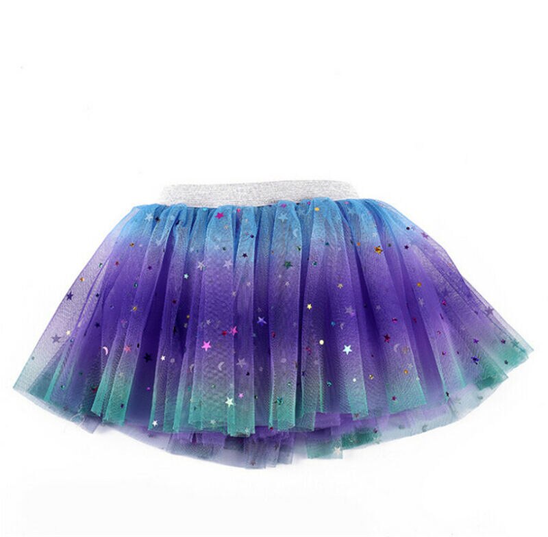Kids Meisjes Tutu Rok Star Sequin Tule Prinses Rok Ballet Mesh Dance Casual Solid Peuter Kinderen Baljurk Rok