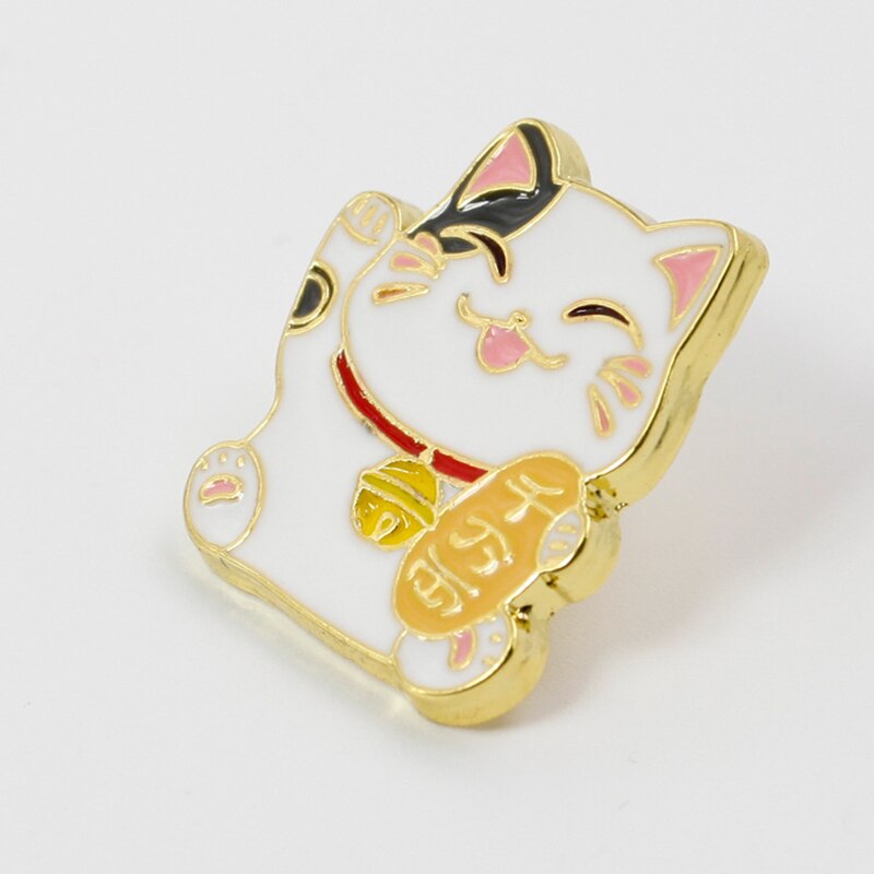 Lucky Mew Maneki Neko – broche chat porte-bonheur, Badges en métal émaillé, broches à revers, vestes, Jeans, accessoires de bijouterie à la