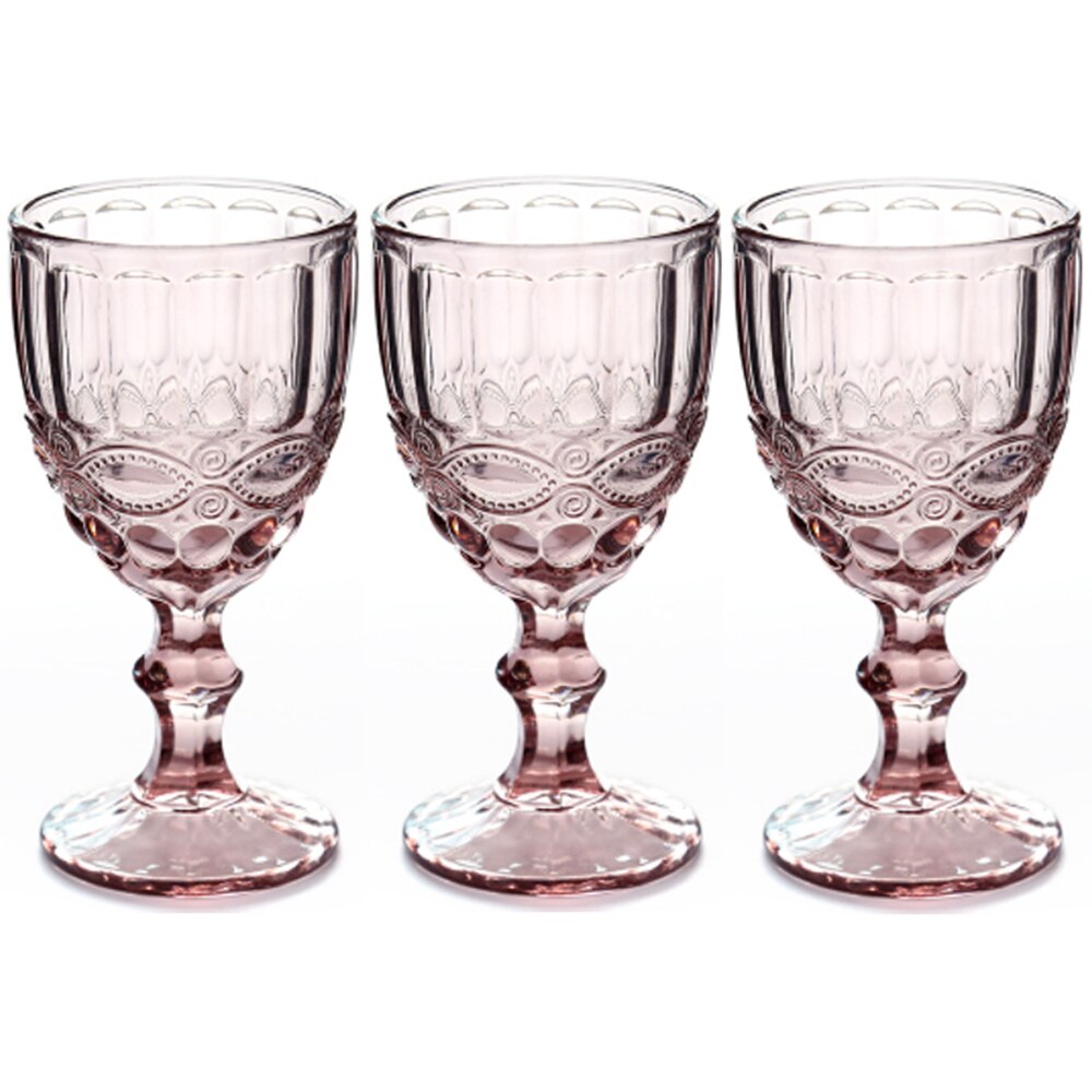 Portsble vinglas dricksglas 3 st/lot bröllopsfest vinkopp glas vattenglas för att dricka jul 300ml 10oz: 3 st set stil 14