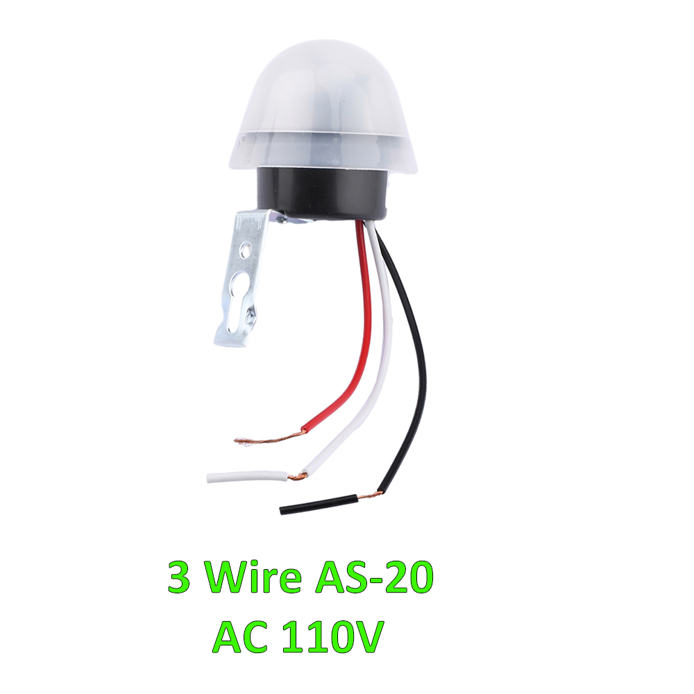 wie-20 automatische automatische Ein-Aus-Fotozelle Straßen laternen schalter AC/DC 12V 10a Fotos teuerung Fotosc Halfter Sensor Schalter 4 Draht: MULTI