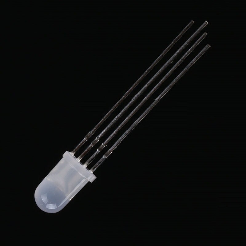 50 pièces multicolore 4pin 5mm RGB Diode LED lampe lumière diffuse tricolore ronde commune Anode LED 5mm Diode électroluminescente multicolore
