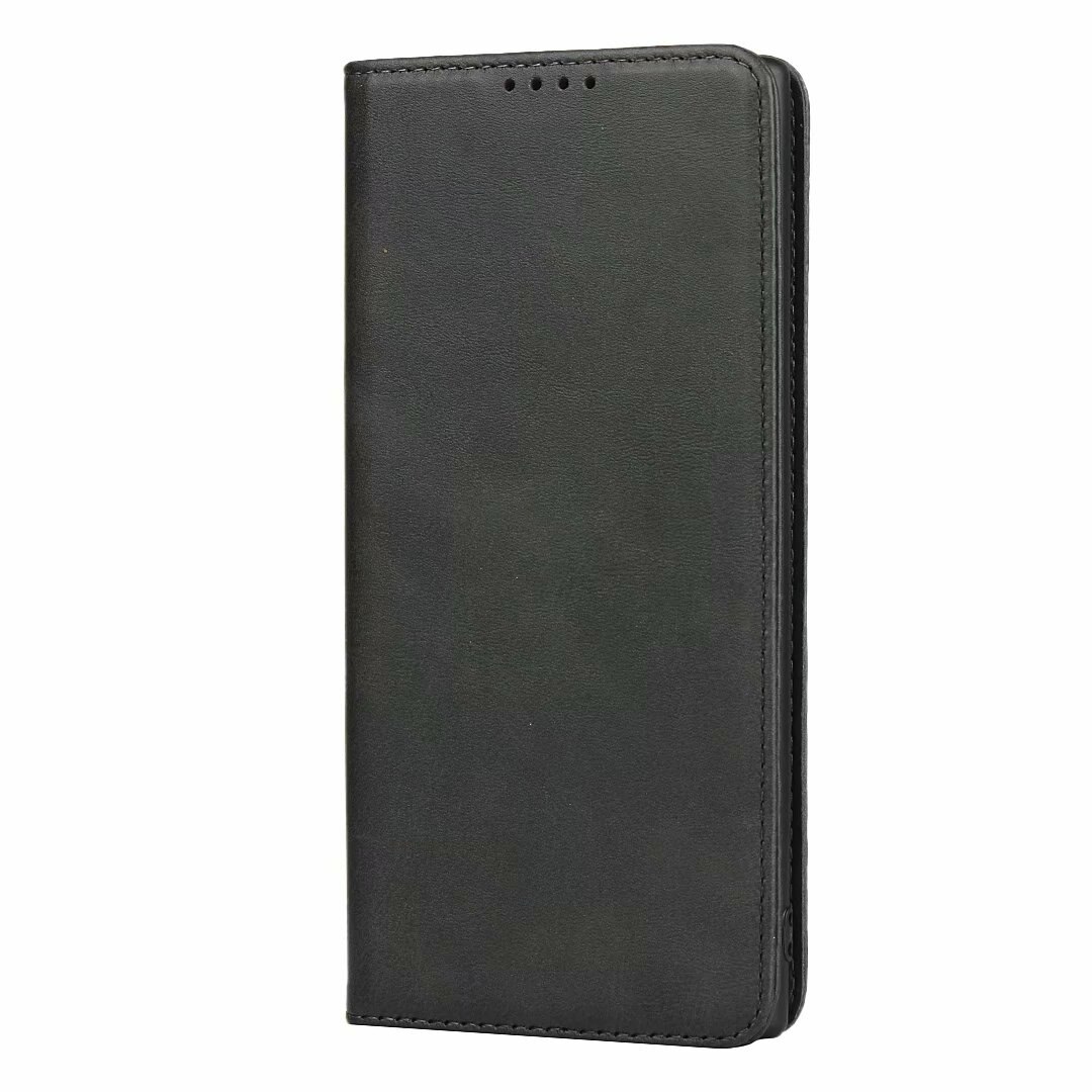 Capa de couro para samsung galaxy note 10 note10 plus 5g flip caso titular do cartão coldre atração magnética capa caso carteira: Note 10 Plus / Black