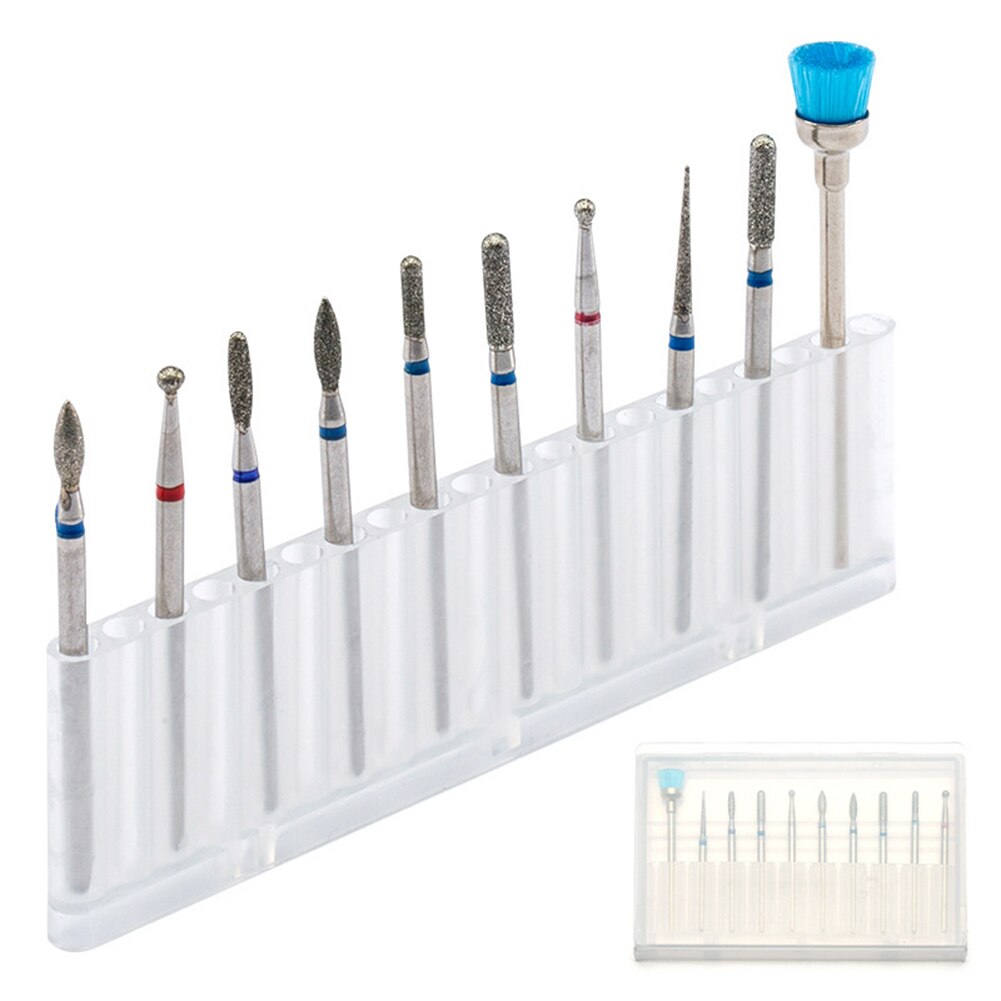 10Pcs Elektrische Nail Sander Pedicure Manicure Kit Manicure Gereedschap Praktische Nail Slijpen Hoofd Voor Dode Huid Remover Hoofd: A